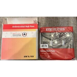 New Enerlites (5) Black Antimocrobial Switch Plates 2 Toggle Gang